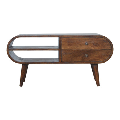 Shop the Circular Chestnut TV Stand from Homepressions.com