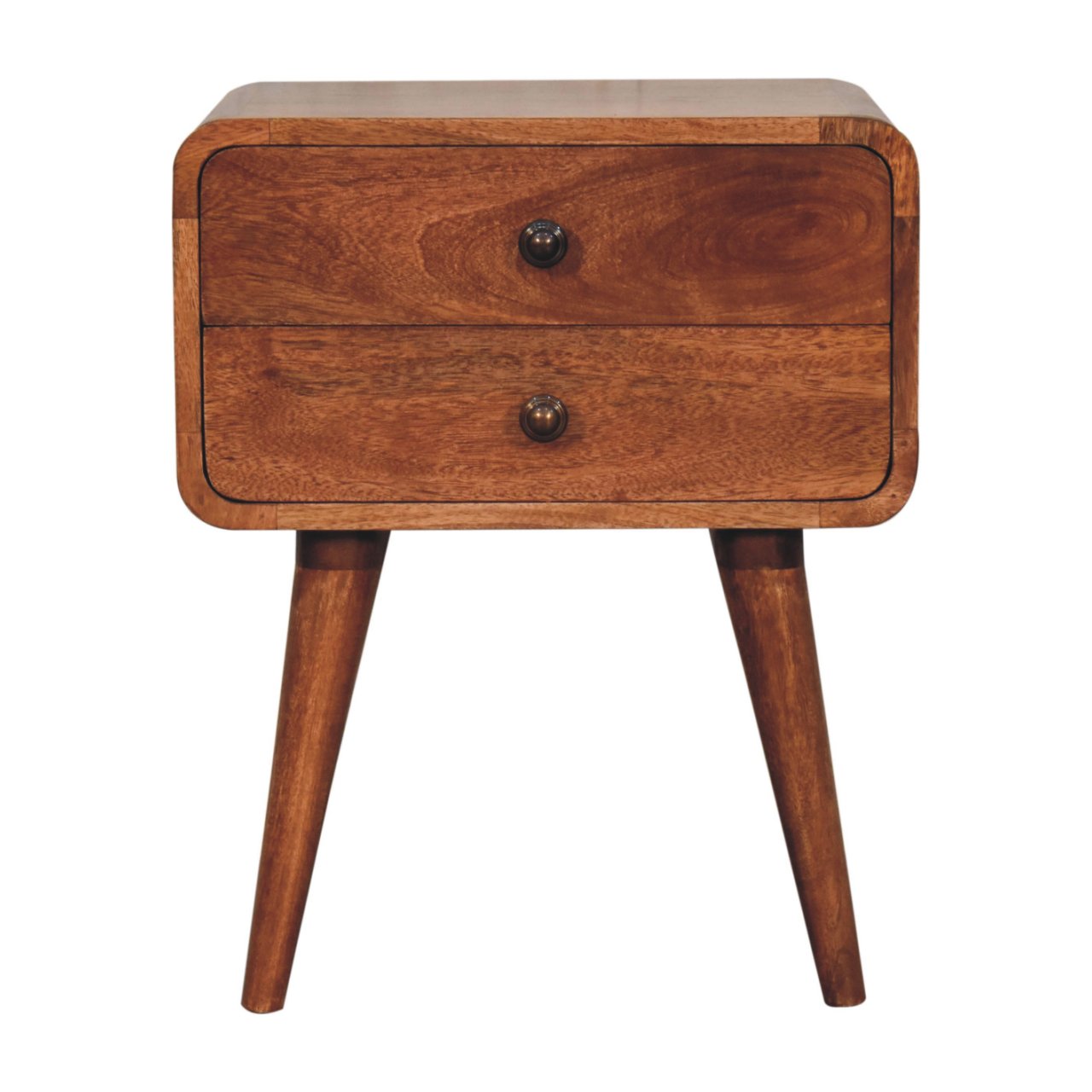 Shop the Honey Carmel Curved Nightstand at Homepressions.com 