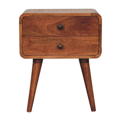 Shop the Honey Carmel Curved Nightstand at Homepressions.com 