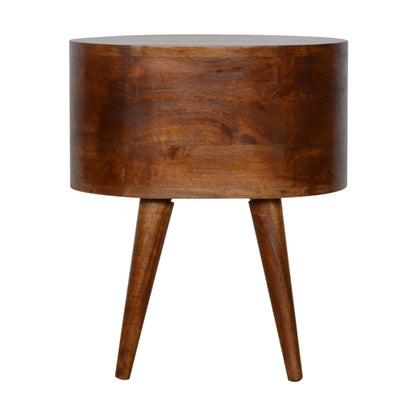 The Homepressions Chestnut Lunar Haven Nightstand Table from Homepressions.com