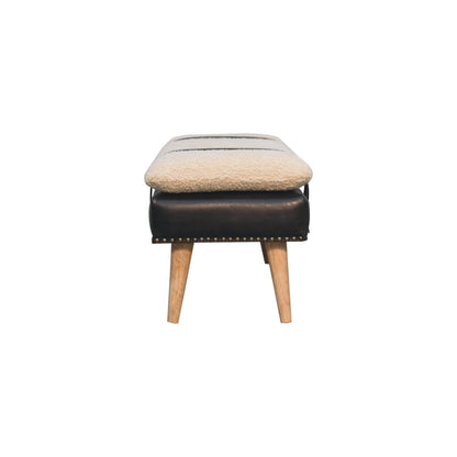 The Homepressions Rugged Onyx Leather bench